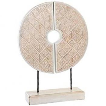Figura Decorativa DKD Home Decor Blanco Hierro Círculos (41 x 12 x 55 cm)
