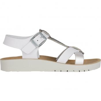 Sandalias Geox Costarei para niña modernas en color blanco/plateado