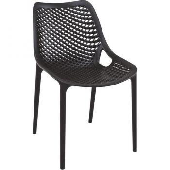 Air Polypropylene Cafe Bistro Side Chair - Black
