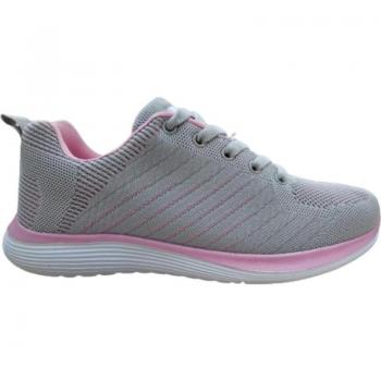 Zapatillas Deportivas Breeze Rosa para Correr y Caminar - Modelo de Mujer y Niña, Diseño en Gris, Ideal para Running