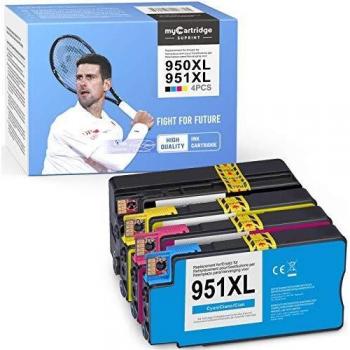 4 myCartridge SUPRINT 950XL 951XL Cartuchos de Tinta compatibles con HP 950 XL 951 XL para HP Officejet Pro 8615 8620 8600 8610 8100 8625 8630 8640 8660 251dw 276dw
