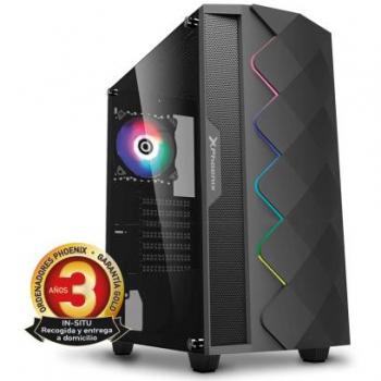 Phoenix Technologies - Ordenador Gaming Phoenix RGB Zork 5 AMD Ryzen 5 3600 VGA NVIDIA GTX 1650 4GB DDR5, RAM 16GB DDR4 2666MHz, SSD de 1TB, Caja