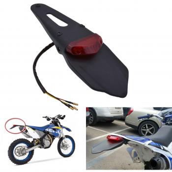 KaTur ‒ Guardabarros trasero con luz trasera de freno LED para motocicleta de motocross, enduro