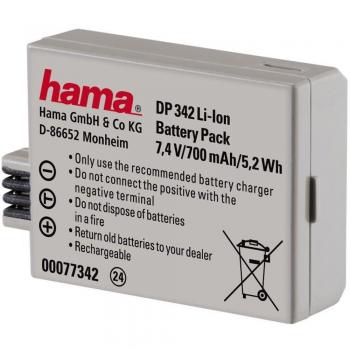 Hama - DP 342 Li-Ion Battery f/Canon, Litio-Ion, 850 mAh, 7.4 V, 53.5 x 36 x 15 mm, Gris