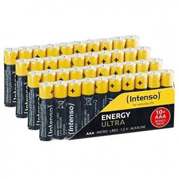 Baterías Alcalinas Intenso Energy Ultra AAA LR03, 40 Piezas, 1250 mAh