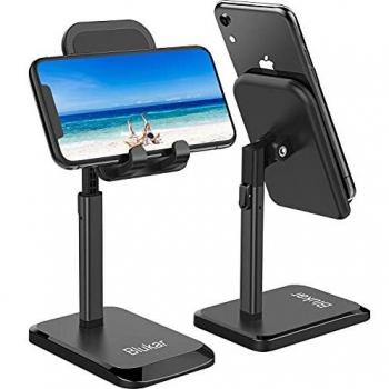 Blukar Soporte Móvil, Ajustable Soporte Teléfono Mesa Portátil con Almohadilla de Silicona Antideslizante Soporte Dock Base Ideal para Teléfono Móvil Phone, Android y Tablet