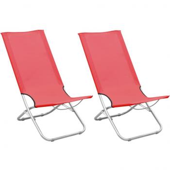 vidaXL Sillas de playa plegables 2 uds