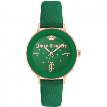 Juicy Couture Women's Transparent Quartz Watch JC1264RGGN (38 mm) Green/Pink