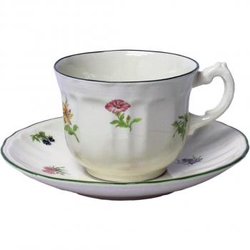Taza de té con plato San Claudio Flores y Frutas