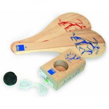 Set de Raquetas y Pelota Jokari Clásico de Madera - Vilac 4300, Juego de Exterior para Niños a Partir de 3 Años