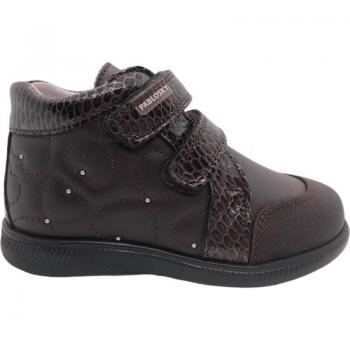 Bota Niña Pablosky 066572 - Bota Burdeos Corazones - Piel Natural - Forro Intech - Plantilla Extraíble - Piso de Goma Antideslizante - Tecnologías SUPERFLEX - AIR