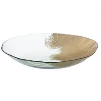 Centro de Mesa Dorado Cristal 29 x 29 x 5 cm