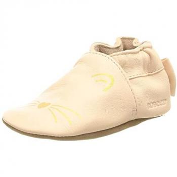 Robeez Goldy Cat Baby Slippers - Unisex, Soft Sole, Pink