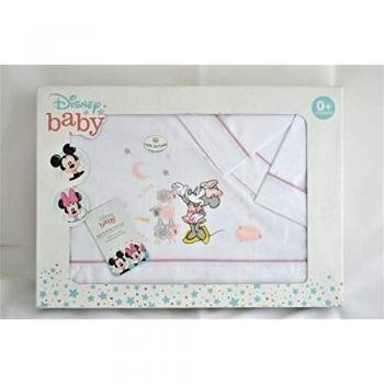 Interbaby MN006-12 Disney - Baby, Sábanas Minicuna, Blanco