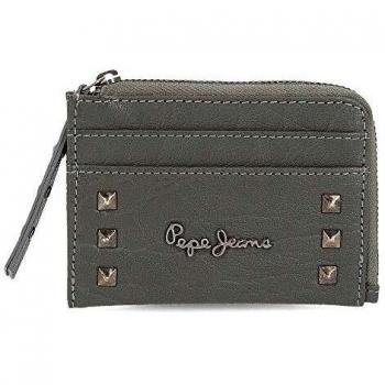 Pepe Jeans Alessia Monedero con Tarjetero gris 11,5x8x1,5 cms Piel