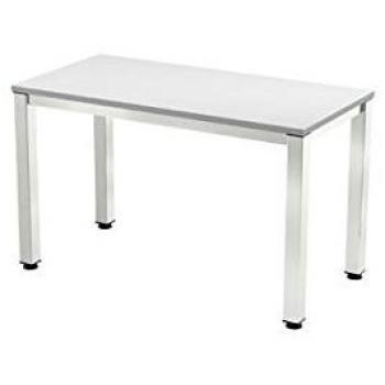 MESA EXECUTIVE ROCADA 120 X 60 CM ESTRUCTURA CROMADA TABLERO EN GRIS