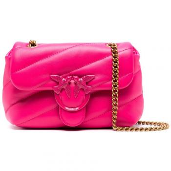Pinko Love Baby Puff Small Leather Shoulder Bag - Pink - Size: U