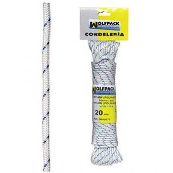 WOLFPACK LINEA PROFESIONAL 16010070 Cuerda Nylon Alta Tenacidad Blanca/Azul