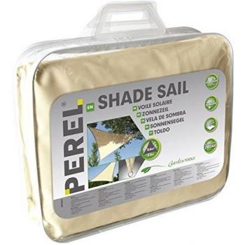 Toldo de Vela Triangular 3,6 m Color Crema - Protección UV y Resistente al Agua