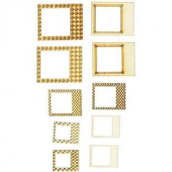 You've Been Framed Wood Embellishments 10/Pkg-.5 To 1.5