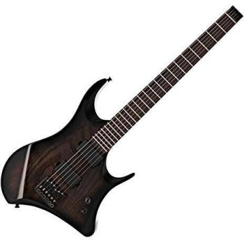 Guitarra Sin Cabeza Harlem Gear4music Negra Translúcida