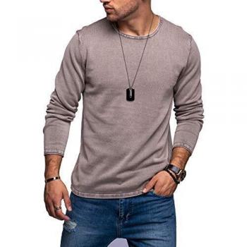Jack & Jones JJELEO Knit Crew Neck Noos Suter Pulver, Vajilla, XL para Hombre