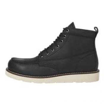 Jack & Jones Toronto Leather Boots - Black Men's Ankle Boot