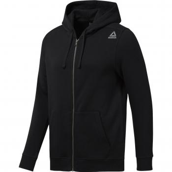 Reebok TE Fleece FZ Sudadera, Hombre, Negro, X-Large
