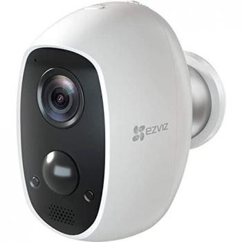 EZVIZ C3A Cámara de Vigilancia WiFi Exterior con Batería Recargable 5500mAh, 1080P Cámara Inalámbrica, Audio Bidireccional, PIR Detección de Movimiento, Prueba Agua de IP65