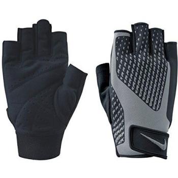Nike Guantes de Entrenamiento Core Lock 2.0 para Hombre, Color Negro y Gris, Talla S