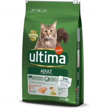 Ultima Adult Sterilized Hairball Control Cat Food - 7.5 kg (6.5 kg + 1 kg Free) Salmon & Rice Formula