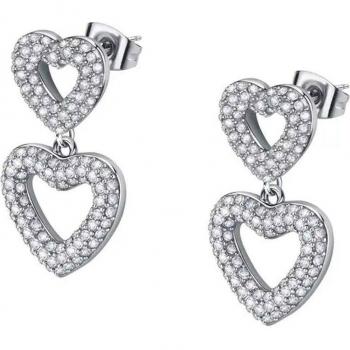 Pendientes Mujer Morellato BAGLIORI - Pendientes de acero inoxidable, diseño elegante, con detalles brillantes, cierre de presión, aptos para uso diario y ocasiones especiales