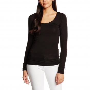 VILA CLOTHES VIOFFICIEL NEW L/S TOP-NOOS, Camisa Manga Larga Mujer, Negro
