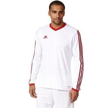 adidas Tabe 14 LS Jsy - Camiseta para hombre, color blanco / rojo, talla 3XL