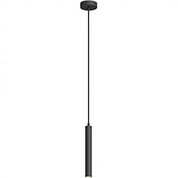 Lámpara colgante LED Arcchio Franka, 1 luz, moderna, de aluminio negro, para salón y comedor