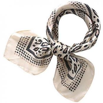 RIIQIICHY Pañuelo de Seda para Mujer Pañuelos para Cuello Colores y Diseños Variados 70 x 70 cm