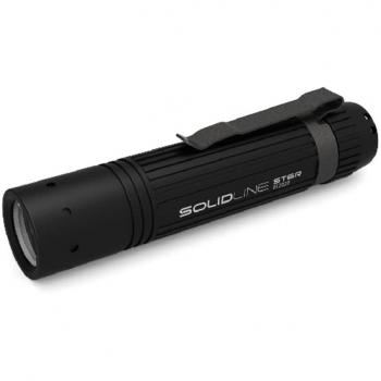 Linterna recargable LED Lenser Solidline ST6R con clip, IP54, 800 Lúmenes