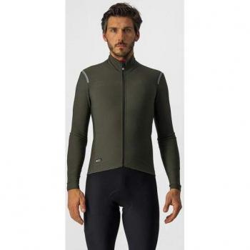 Maillot Castelli Tutto Nano ROS - Maillot de manga larga, tejido impermeable y transpirable, aislamiento térmico, ajuste ceñido, paneles reflectantes para mayor visibilidad