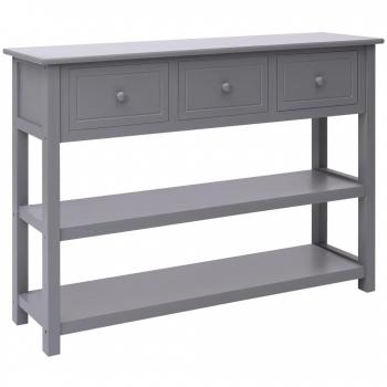 Aparador gris de madera maciza de Paulownia 108x30x76 cm