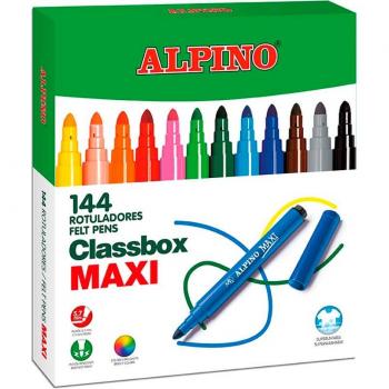 Rotuladores de colores Alpino Maxi 144u Pack escolar