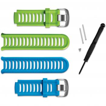 Garmin - Kit de Correas Color azúl y Verde Compatible con Modelo 910XT