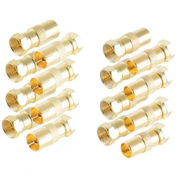 Kit de Adaptadores F y IEC Chapado en Oro Shiverpeaks BS15-301214