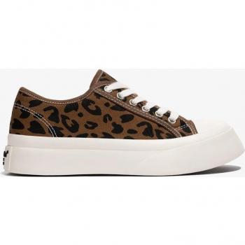 Zapatillas de lona de mujer con estampado de leopardo