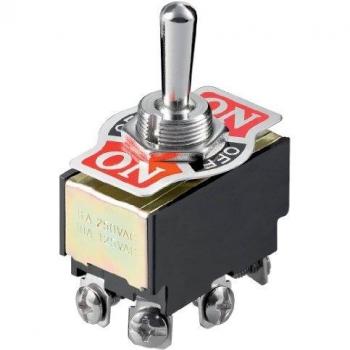 Interruptor Basculante Miniatura ON/OFF/ON 250V 6A con Conexiones a Tornillo, 6 Pines