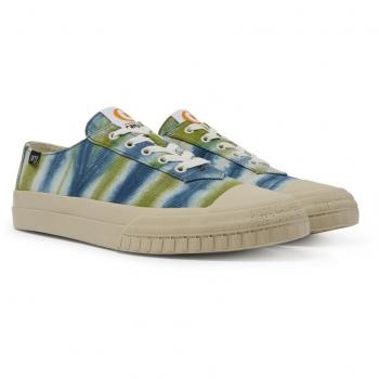 CAMPER Camper x EFI - Sneakers for Men - Blue, Green, White, Size 44, Cotton Fabric