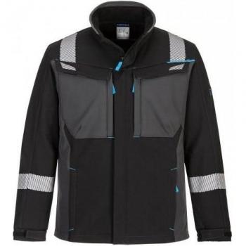 Chaqueta Soft Shell Ignífuga para Hombre Portwest WX3 M Negra