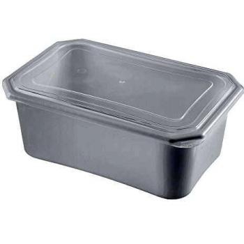 Gran plástico Teide Micro Rectangular Alimentos contenedor, 2 litros, Color Blanco, Pack de 12
