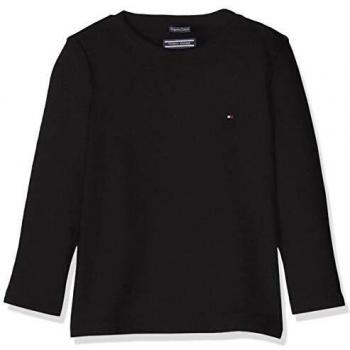 Tommy Hilfiger Boys Basic Cn Knit L/s Camiseta, Negro
