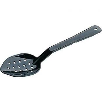 Cuchara de servicio perforada Exoglass negra 22,9 cm
