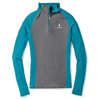 Smartwool Merino 200 1/4 Zip Capa de Base, Mujer, Capri/Alloy, XS